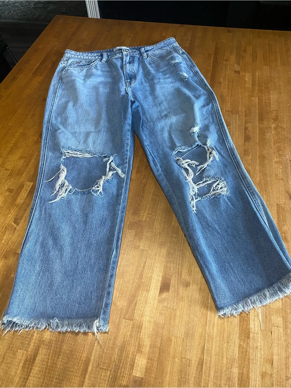 Flying Monkey Light Blue Ankle Crop Jeans
